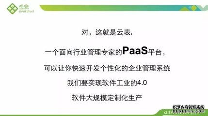 云表開創(chuàng)軟件工業(yè)4.0新時(shí)代 人人都是開發(fā)者，引領(lǐng)系統(tǒng)軟件定制開發(fā)革命